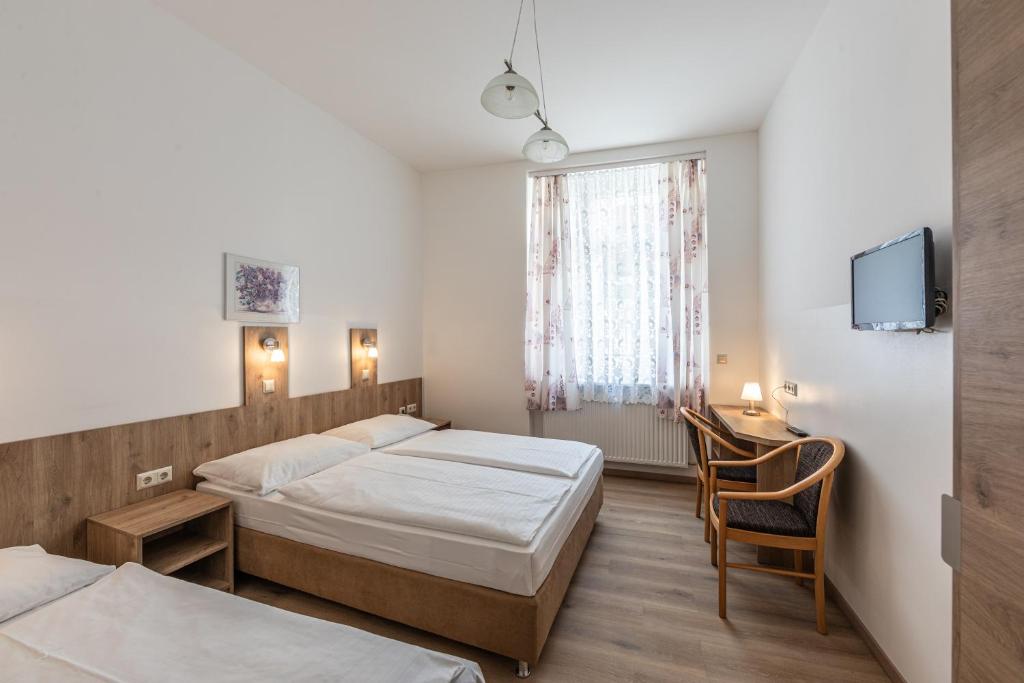 Postel nebo postele na pokoji v ubytování Hotel Terminus