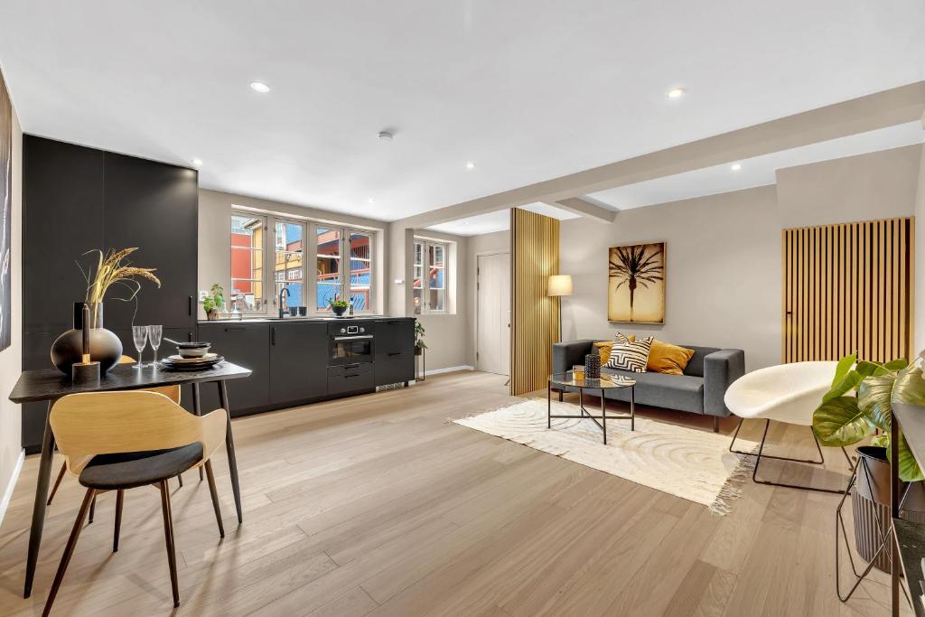 Et opholdsområde på Modern apartment - charming location - Old Town