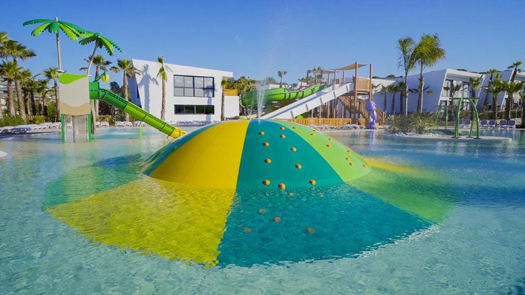 a slide in the water at a water park at Alannia Salou in Salou