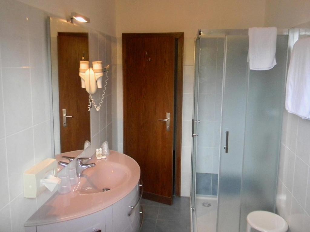 Koupelna v ubytování Hotel Bologna