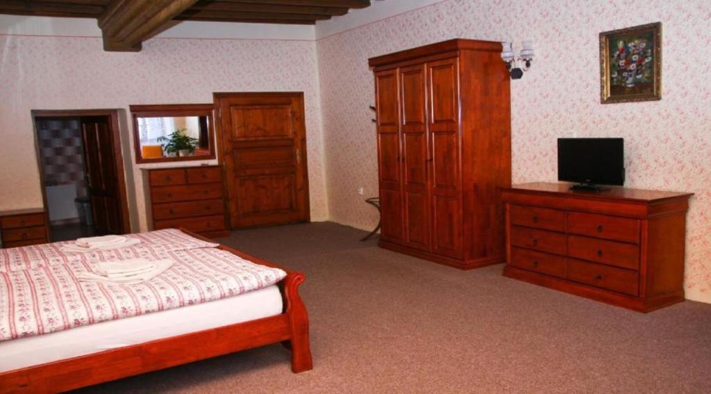 TV a/nebo společenská místnost v ubytování Mini Hotel Abraka & Apartments