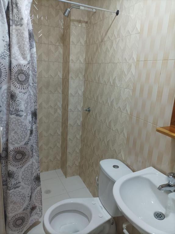 Koupelna v ubytování Hostal Catalleya