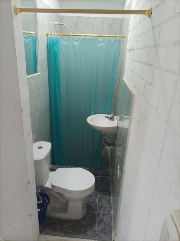 Koupelna v ubytování Hostal Catalleya