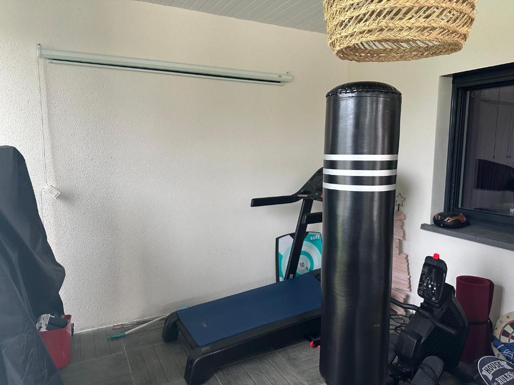 Fitness centrum a/nebo fitness zařízení v ubytování Studio cosy « Le Cocon » avec piscine et spa