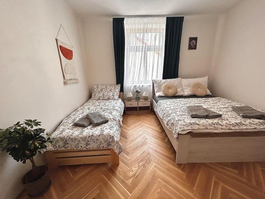 Voodi või voodid majutusasutuse NewAPT next to Wenceslas Square toas