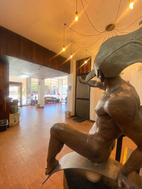 Kuchyň nebo kuchyňský kout v ubytování Hotel Flamingos