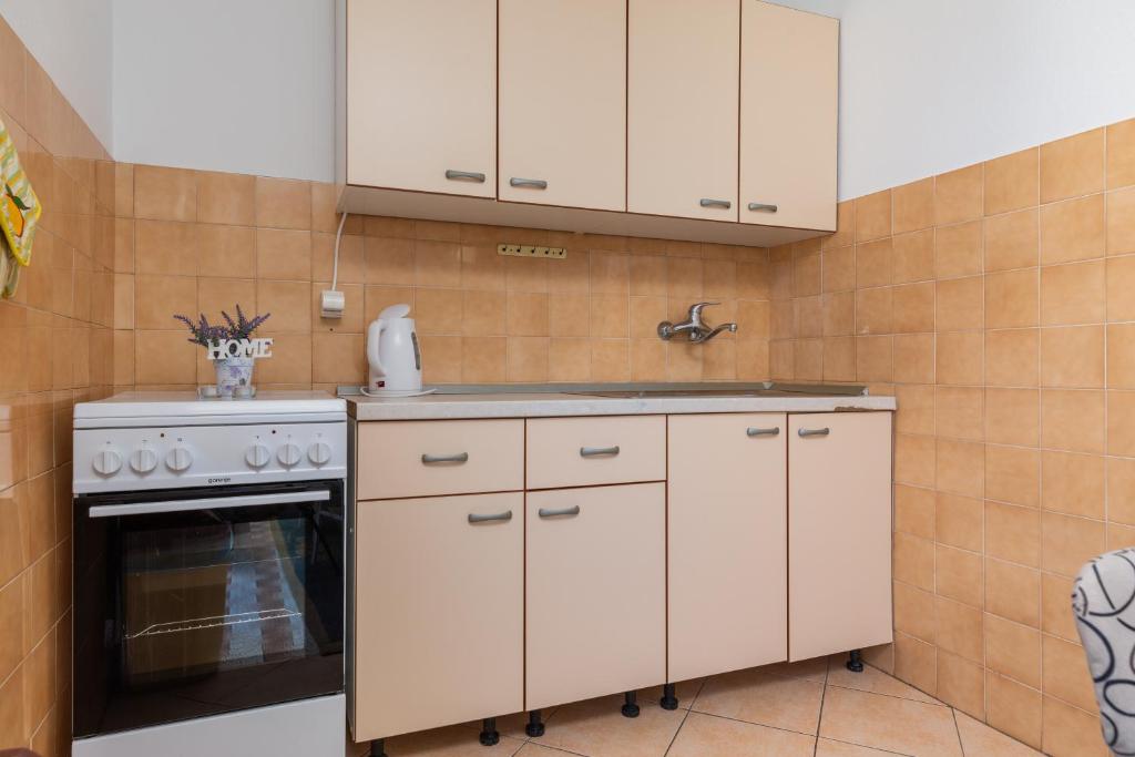 Kuchyň nebo kuchyňský kout v ubytování Apartments by the sea Podaca, Makarska - 515