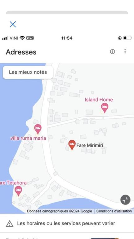 Certifikát, hodnocení, plakát nebo jiný dokument vystavený v ubytování Fare Mirimiri