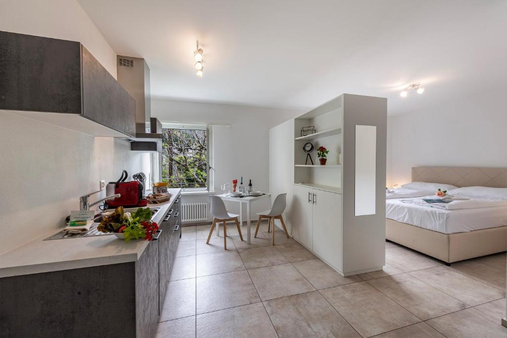 Kuchyň nebo kuchyňský kout v ubytování Residenza La Serenata