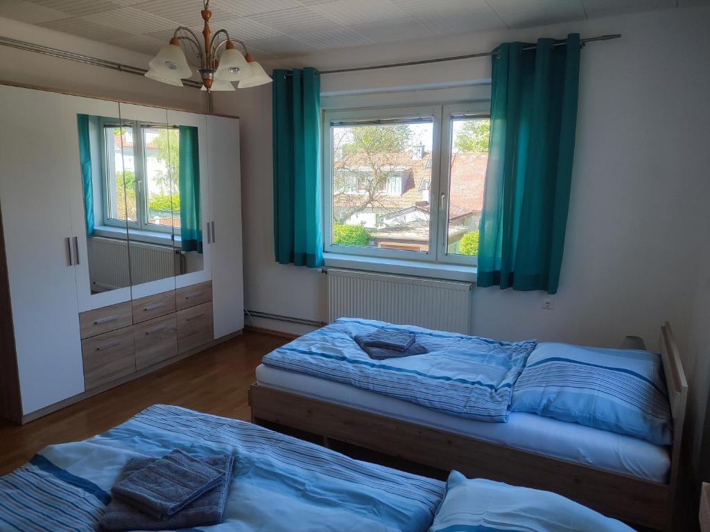 Postel nebo postele na pokoji v ubytování Wohnung in St Poelten