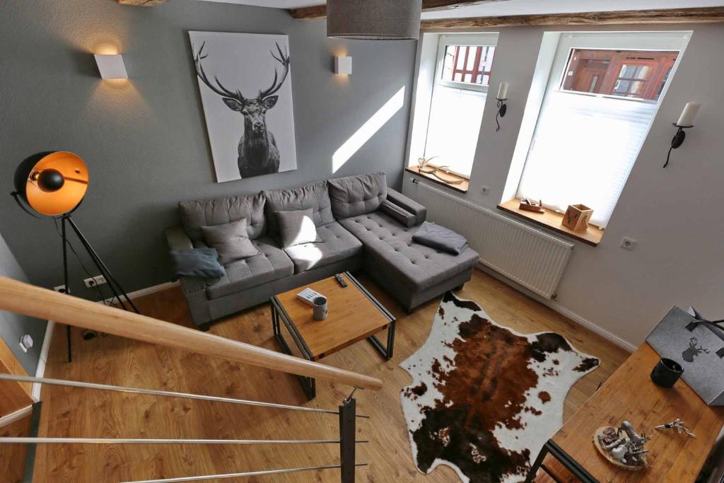 Χώρος καθιστικού στο Ferienhaus im Sollingstyle