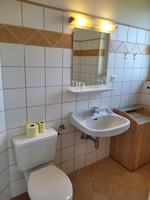 Kúpeľňa v ubytovaní Landhaus Pension Jany