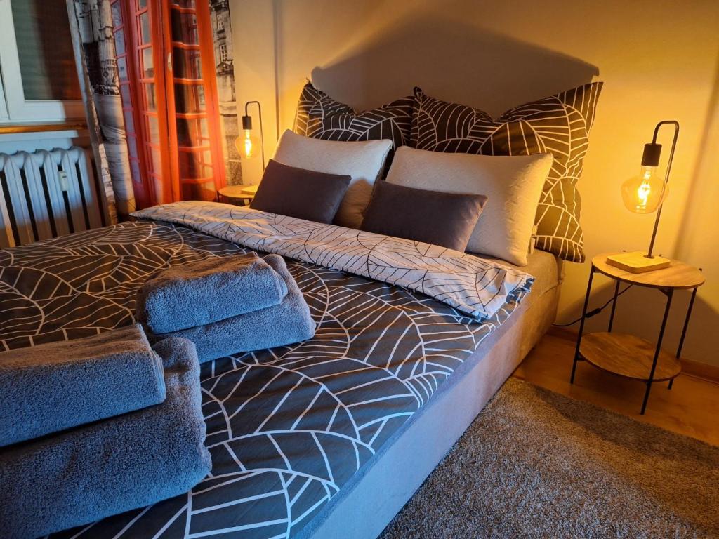 Un pat sau paturi într-o cameră la Róża Południa