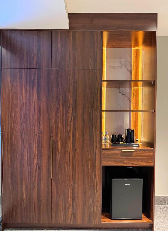 Kuchyň nebo kuchyňský kout v ubytování Qube Resort Kep
