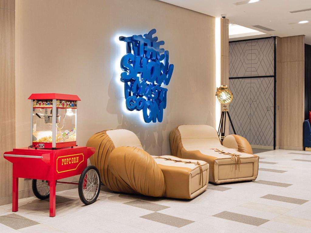 Istumisnurk majutusasutuses ibis Styles Manila Araneta City