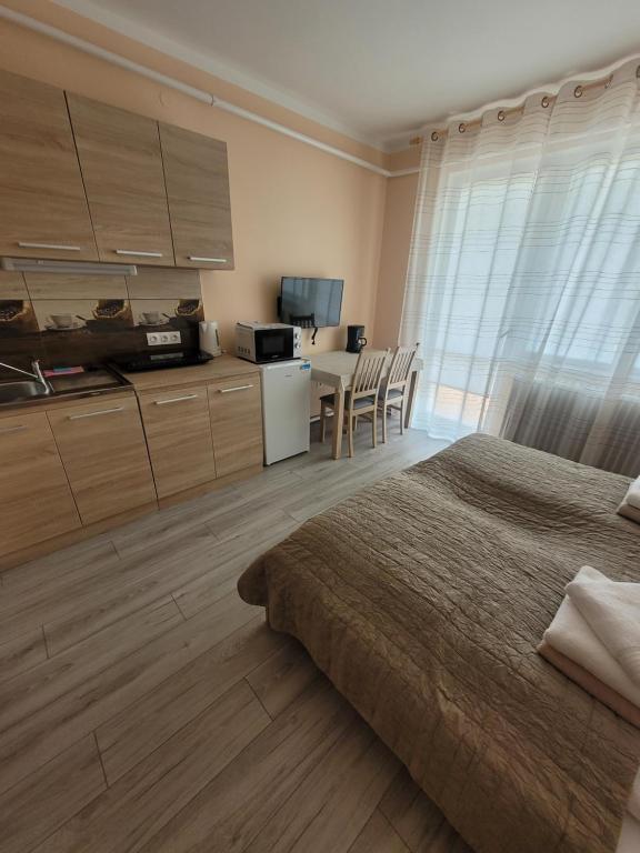 Kuchyň nebo kuchyňský kout v ubytování AZTA central Apartments