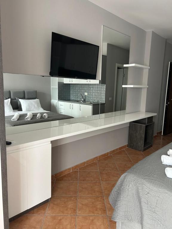 Postel nebo postele na pokoji v ubytování Apartament Raci