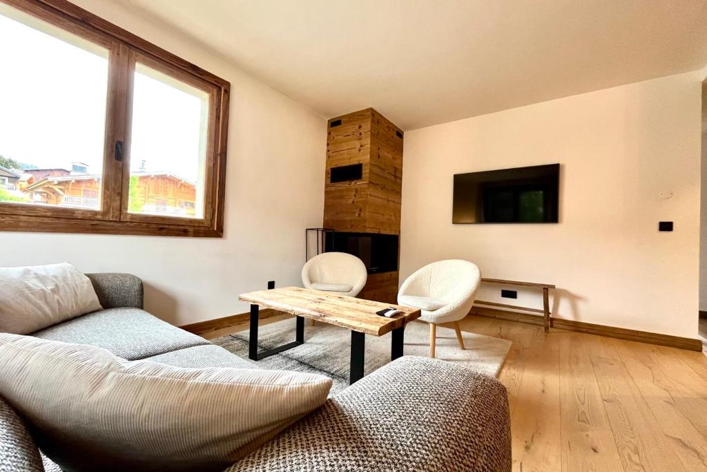 Photo de la galerie de l'établissement Bright apartment - near the slopes Megève, à Megève