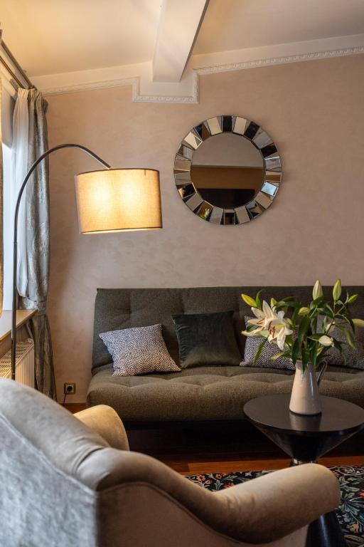 Posezení v ubytování M5 self-service Boutique Hotel