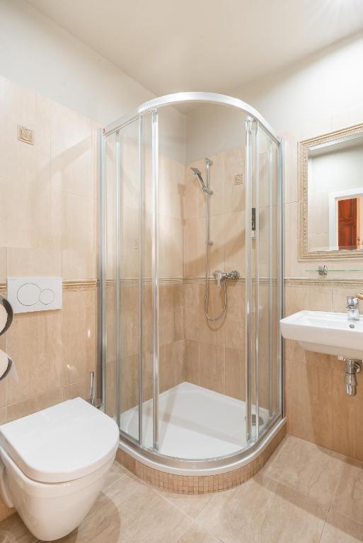 Koupelna v ubytování Hotel Plumlov