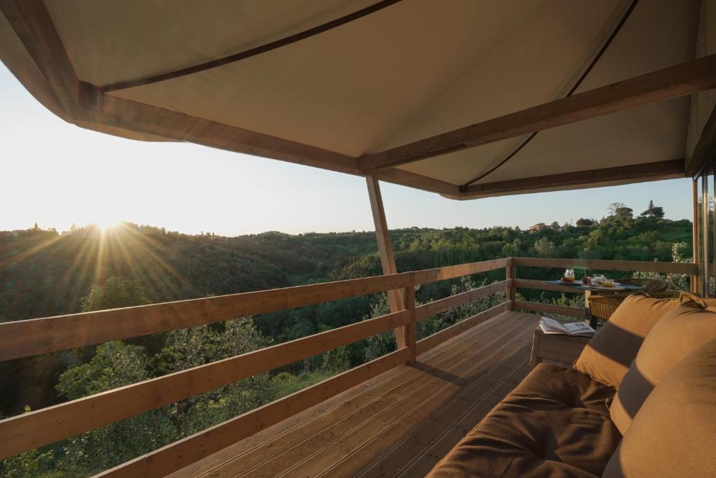 Balkón nebo terasa v ubytování Agriturismo Le Querce
