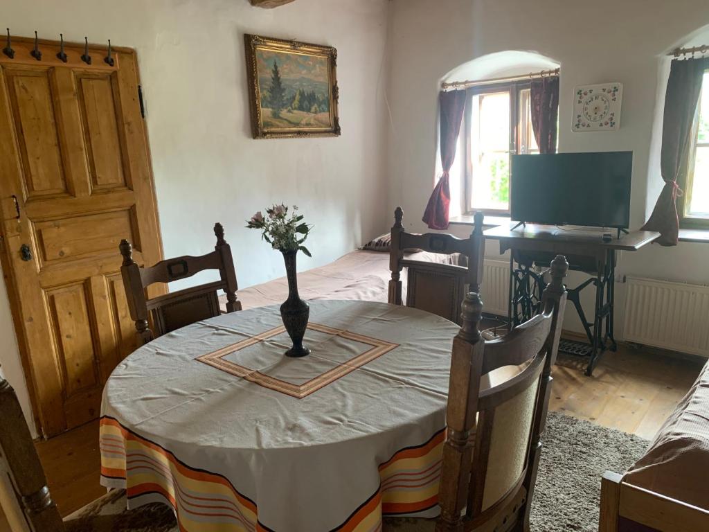 TV a/nebo společenská místnost v ubytování Apartmán U Muzikanta