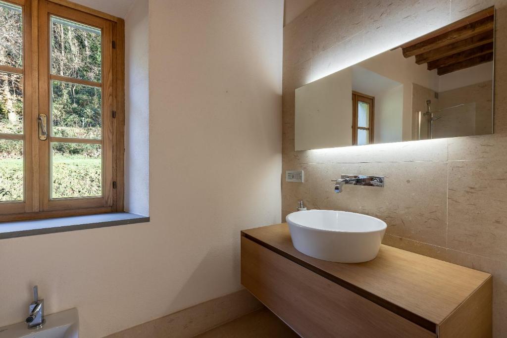 Koupelna v ubytování Casa Bachella