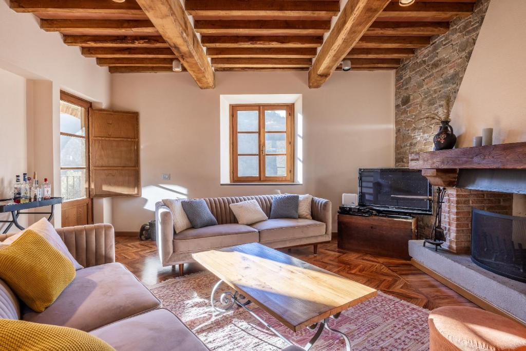 Posezení v ubytování Casa Bachella