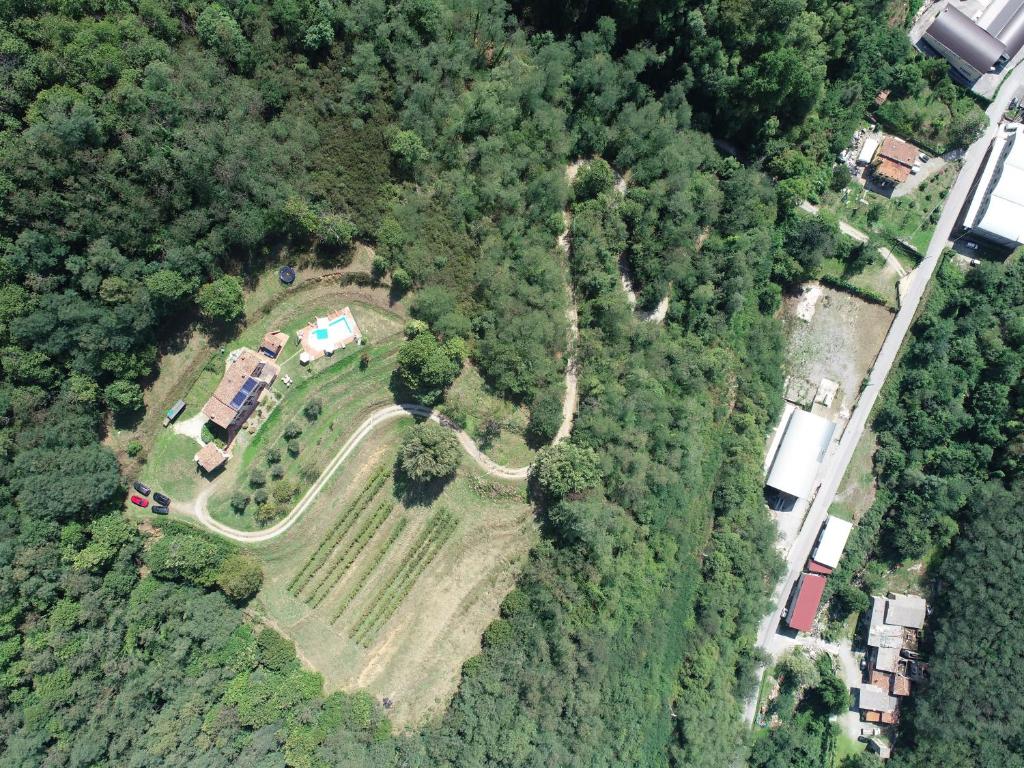 Letecký snímek ubytování Casa Bachella