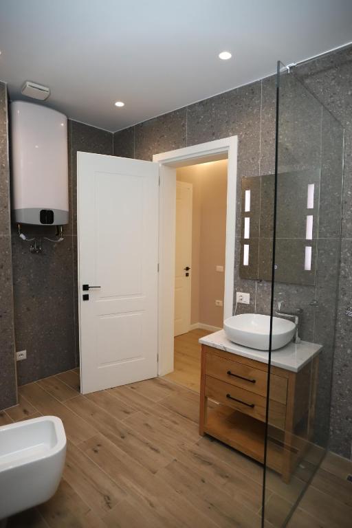 Koupelna v ubytování J&D Rooms Korce