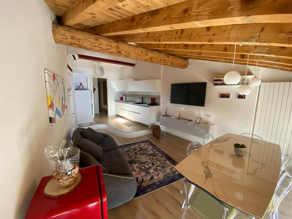 Χώρος καθιστικού στο La Casa di Satèn - Appartamento in Franciacorta