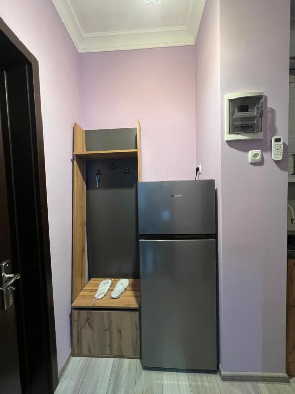 Kuchyň nebo kuchyňský kout v ubytování Apartment Merabi