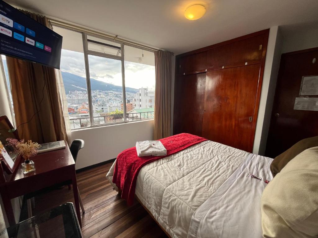 Postel nebo postele na pokoji v ubytování St. Gallen Haus