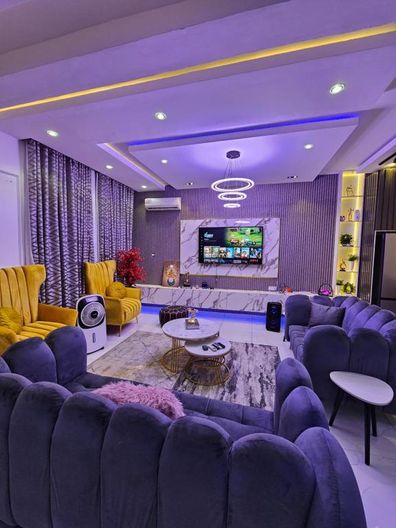 Posezení v ubytování ZeroPoint Apartments