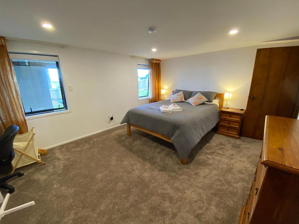 Town View Homestay客房内的一张或多张床位