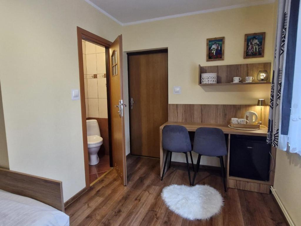 Kúpeľňa v ubytovaní Pokoje u Kaśki