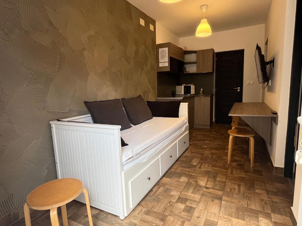 Kuchyň nebo kuchyňský kout v ubytování New Beachapartman