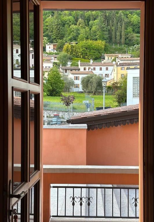 a view of a city from a window at Le Luise in Valdobbiadene