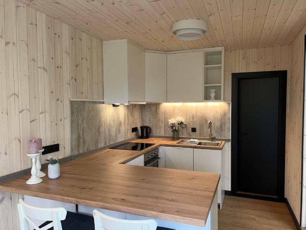 Kuchyň nebo kuchyňský kout v ubytování Trollstigen Resort