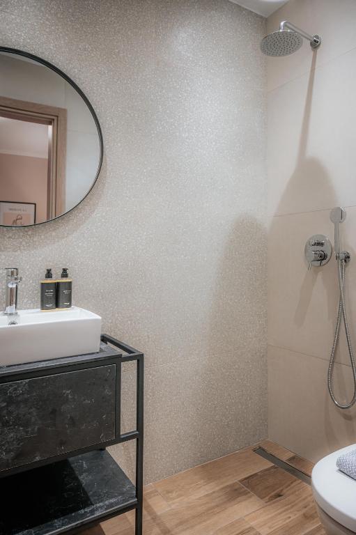 Koupelna v ubytování Hotel Hermes Pieria