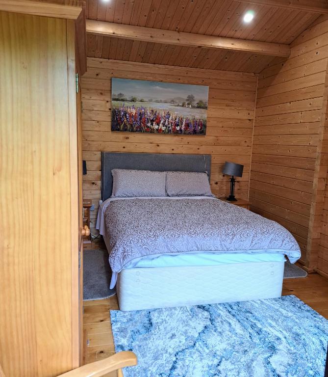 Postel nebo postele na pokoji v ubytování Desart School Garden Chalet