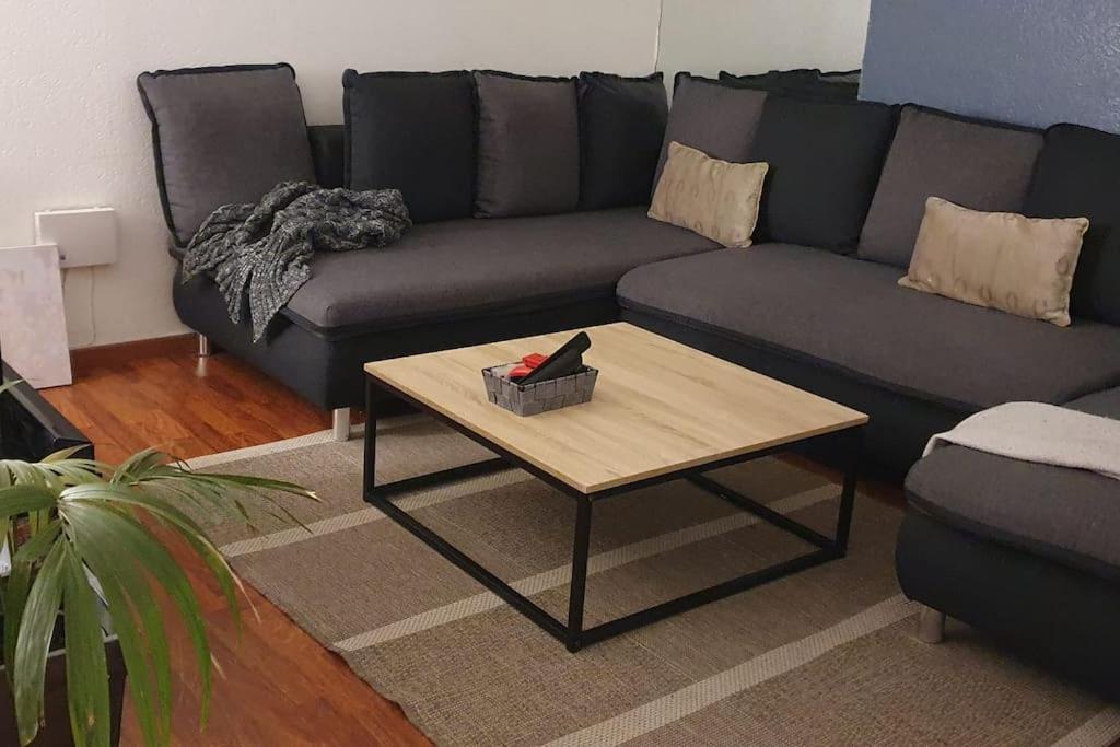 un salon avec un canapé et une table basse dans l'établissement Appartement familial - Gentilly - Proche Paris 13, à Gentilly