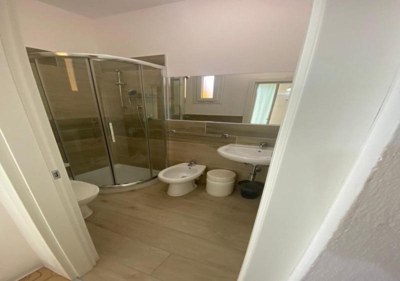 Koupelna v ubytování Hotel Silvaion