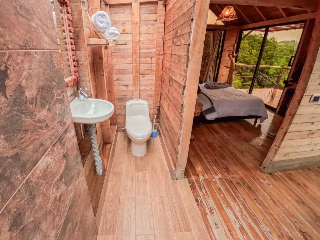 Koupelna v ubytování Rùstico Glamping