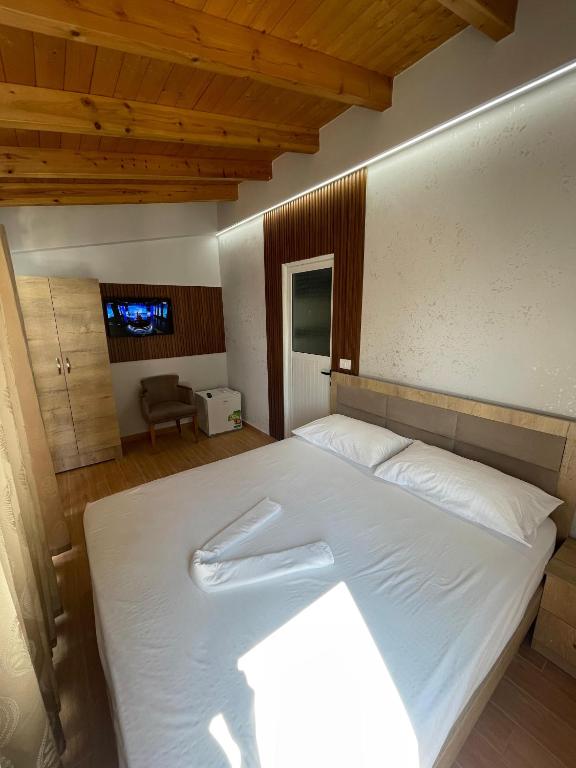 Postel nebo postele na pokoji v ubytování Sea View te Shero