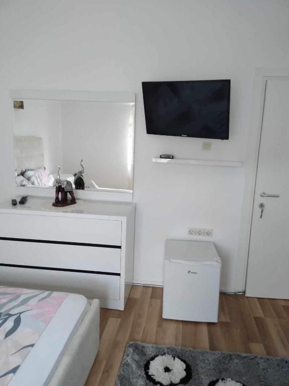 TV a/nebo společenská místnost v ubytování Flat in Berat's center