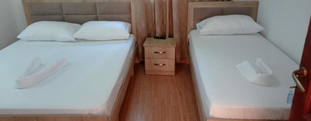Postel nebo postele na pokoji v ubytování Sea View te Shero