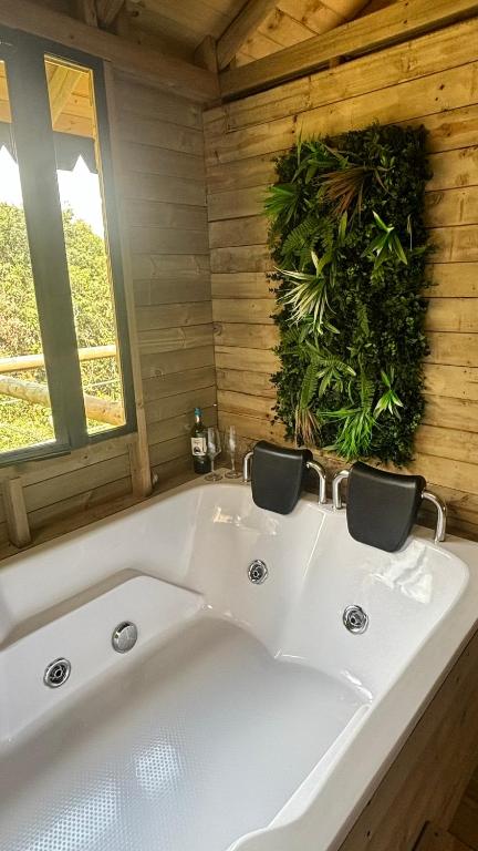 Koupelna v ubytování Rùstico Glamping