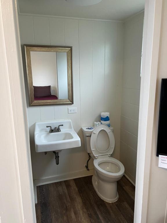 Koupelna v ubytování Tip Top Motel