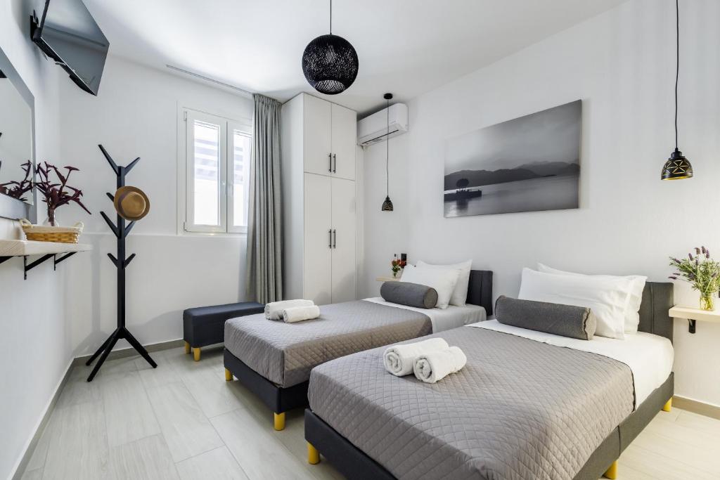 Postel nebo postele na pokoji v ubytování Onar House